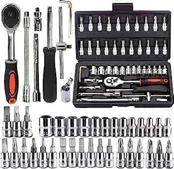 46 In 1 Pcs Tool Kit Screwdriver Set And Socket Set Wrench Set Multi