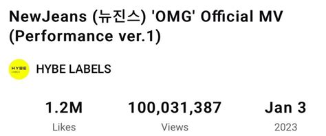 Newjeans Omg Becomes Their Fastest Mv To Hit Million Views Soompi