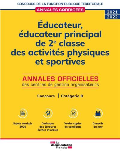 Educateur éducateur principal de 2e classe des activités physiques et