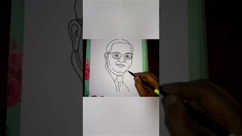 How To Draw Dr B R Ambedkar Easily Drawing Of Baba Saheb Ambedkar Step By Step Youtube