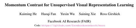 Mocomomentum Contrast For Unsupervised Visual Representation