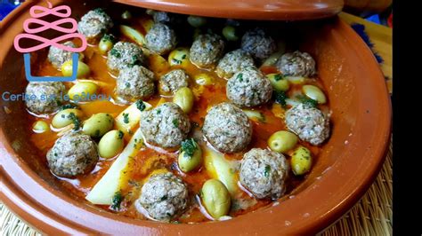 طاجين الكفتة مع البطاطا والزيتون TAJINE AUX BOULETTES DE VIANDE POMMES