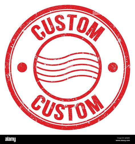 Custom Word Written On Red Round Postal Stamp Sign Stock Photo Alamy