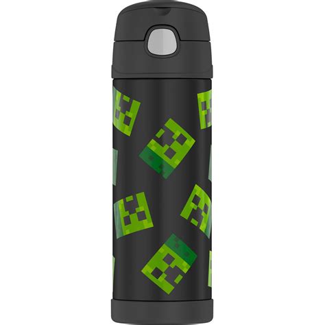 Thermos Minecraft Black Creeper Large 16 Oz Funtainer Insulated Water