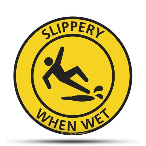 Slippery When Wet Signs Anti Slip Floor Sticker Tradesafe