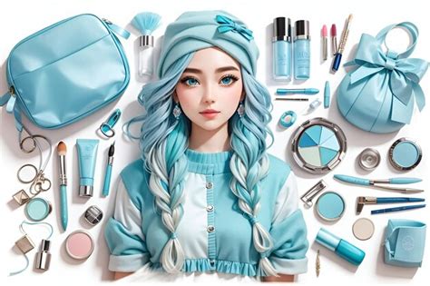 Premium AI Image | A cute doll with her all makeup assocceries