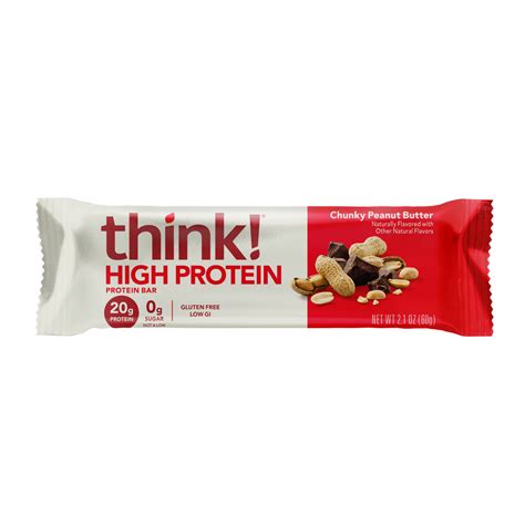 Think High Protein Bar Chunky Peanut Butter Think Products