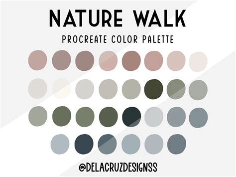 Nature Walk Procreate Color Palette L Procreate Swatches L Etsy