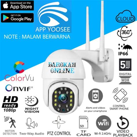 Jual Ip Cam Camera Cctv Yoosee Outdoor Wireless Mp P Hd Ptz Speed