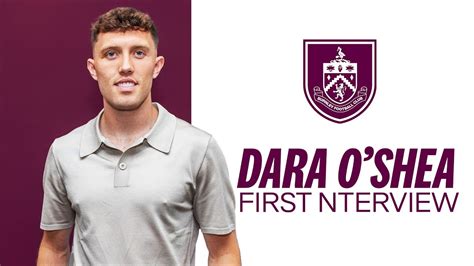 O SHEA SIGNS FOR BURNLEY First Interview YouTube