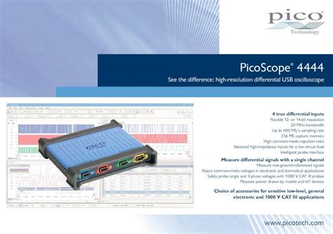 Pdf Picoscope Data Sheet Interworldna The Picoscope