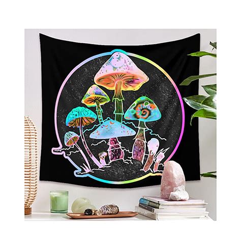 Trippy Mushroom Tapestry Bohemian Tapestry Decorative Cloth Etsy