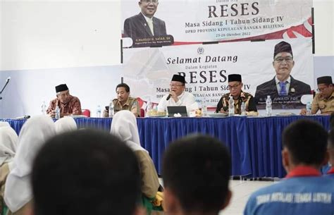 Gelar Reses Marsidi Satar Dan Foe Serap Aspirasi Guru Dan Siswa Smkn 1 Toboali Bangka Sonora Id