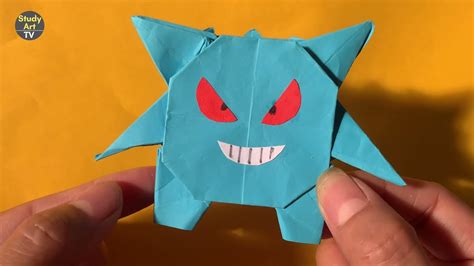 How to make an origami Pokémon gengar YouTube