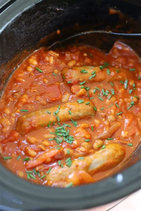 Slow Cooker Sausage And Bean Casserole Gluten Free