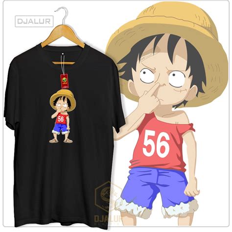 Jual Kaos Luffy Ngupil Red Onepiece Kaos Anime Wibu Manga One Piece