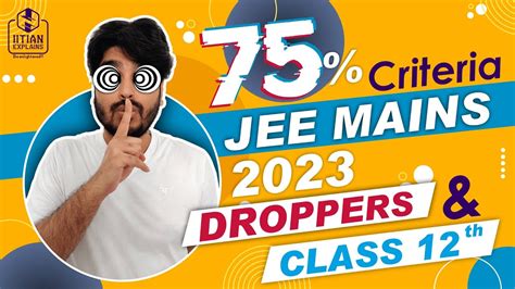 75 Percent Criteria For JEE Mains 2023 Biggest News MKA Sir YouTube