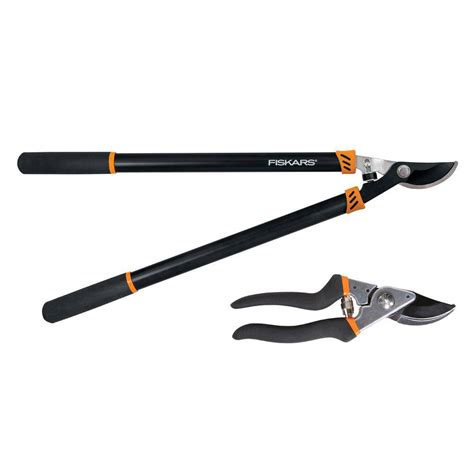 Fiskars 1 1 2 In Cut Capacity Bypass Lopper And 1 2 In Cut Capacity Bypass Pruner Combo Set 2