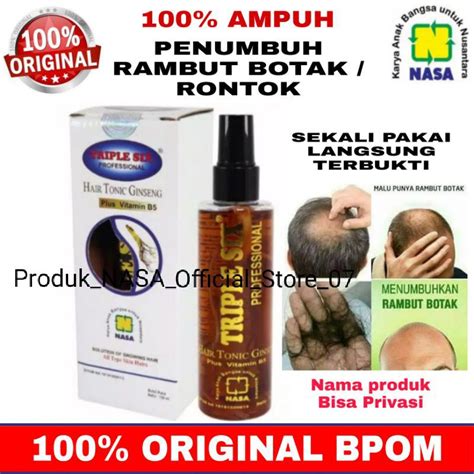 Jual Triple Six Hair Tonic Ginseng Plus Vit B5 150 Ml Shopee Indonesia