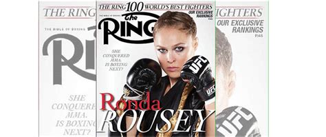 Remember Ronda Rousey on cover of boxing magazine, The Ring?