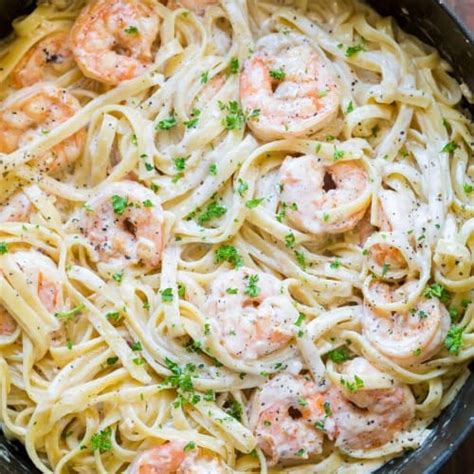 Creamy Shrimp Pasta Recipe (VIDEO) - NatashasKitchen.com