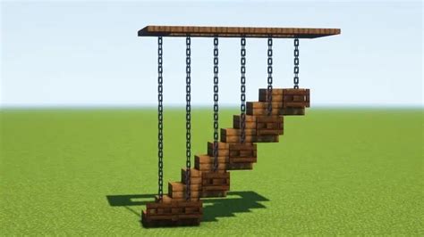 Minecraft Staircase Design with Chains