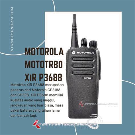 Ht Mototrbo Xir P Vhf Intan Komunikasi Indonesia