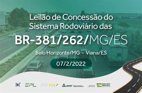 Antt Vai Realizar Leilão Da Br 381 262 Mg Es Em 7 2 2022 — Agência