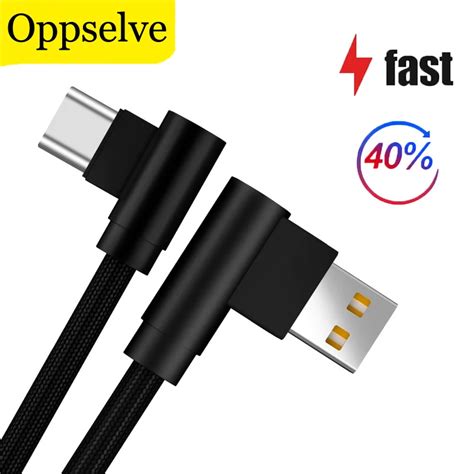 Kabel Oppselve Micro Usb Typu C Do Szybkiego Adowania W Kszta Cie L Dla