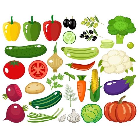 Vegetables Clipart. Vector Vegetables Graphic. Garden Vegetables ...