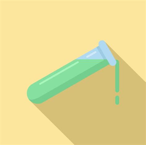 Premium Vector Biohazard Test Tube Icon Flat Illustration Of