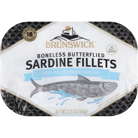 Brunswick Boneless Butterflied Sardine Fillets In Spring Water Neymarfarm