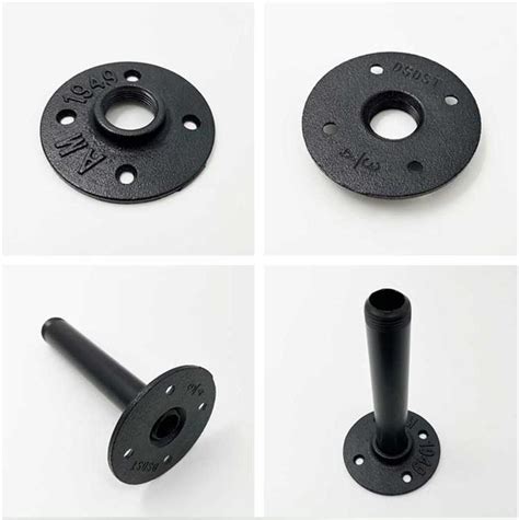 Dn Pipe Fittings Retro Decor Malleable Cast Iron Floor Flange