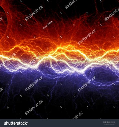 Fire Ice Abstract Lightning Background Stock Illustration 222939532