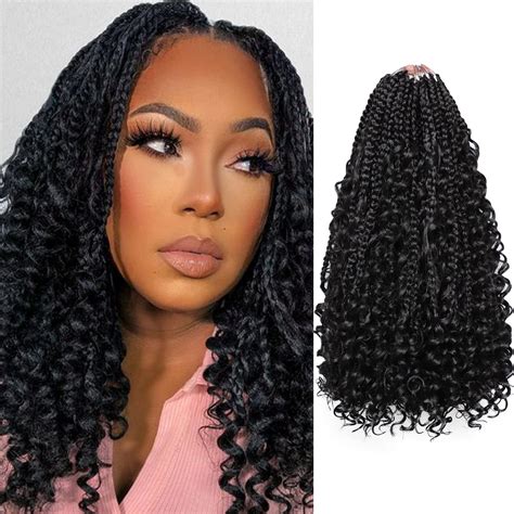 Buy Goddess Locs Crochet Hair 14 Inch Boho Box Braids 8 Packs Goddess Box Braids Crochet Hair