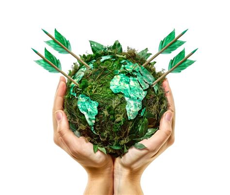 Hands Cradling A Vibrant Earth Symbolizing Environmental Care And