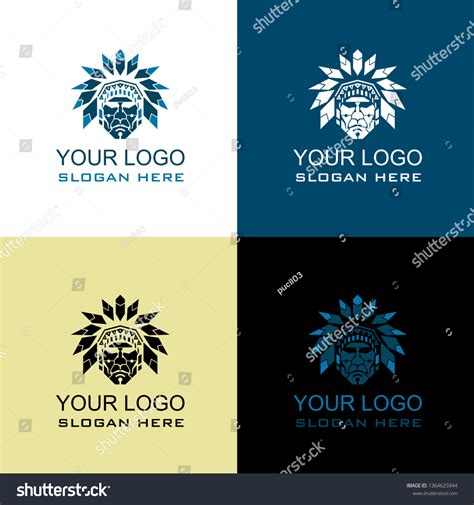 Indian Head Logo Stock Vector (Royalty Free) 1364625944 | Shutterstock