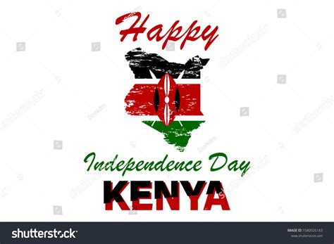 Kenya Independence Day 12th December Poster Stock Vector Royalty Free