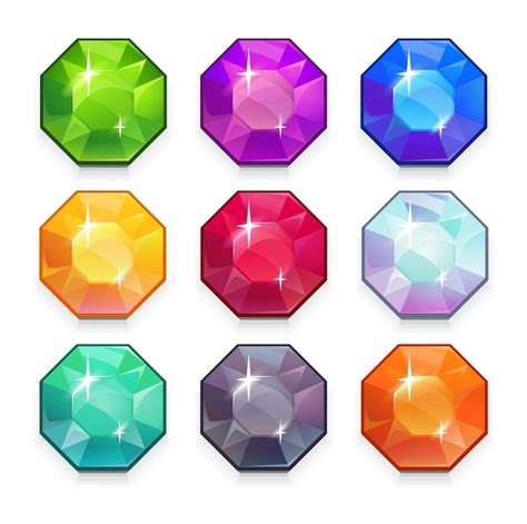 Premium Vector Jewels Set Gems And Diamonds