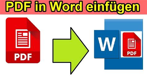 PDF in Word einfügen Anleitung PDF Dateiin Word Dokument einfügen