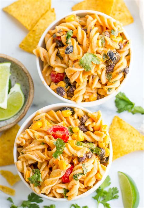 Easy Taco Pasta Salad Recipe Bursting With Taco Flavors