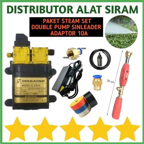 Jual Diskon PAKET STEAM CUCI AC MOTOR POMPA DC 12V DOUBLE PUMP SPRAYER