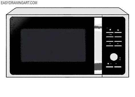 How to Draw a Microwave - Easy Drawing Art