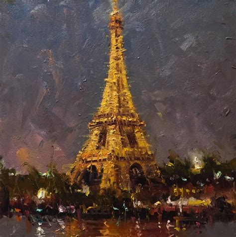 Paris At Night Painting By Mostafa Keyhani Saatchi Art