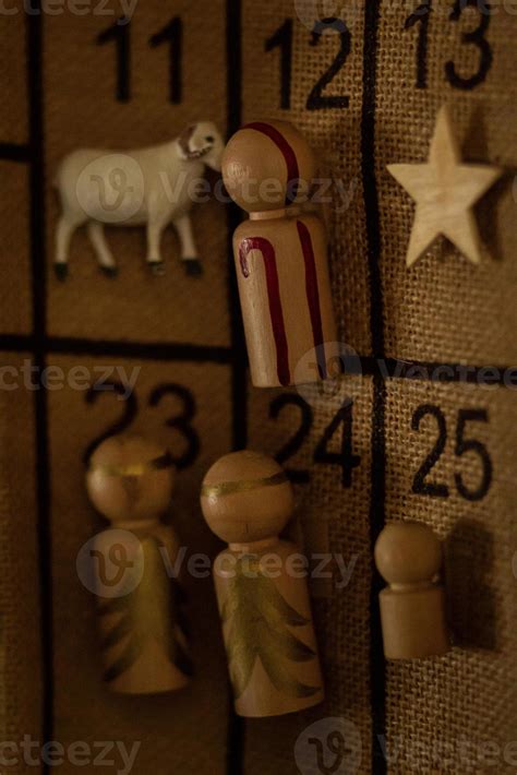 Christmas Advent Calendar with Advent Characters 15946437 Stock Photo ...