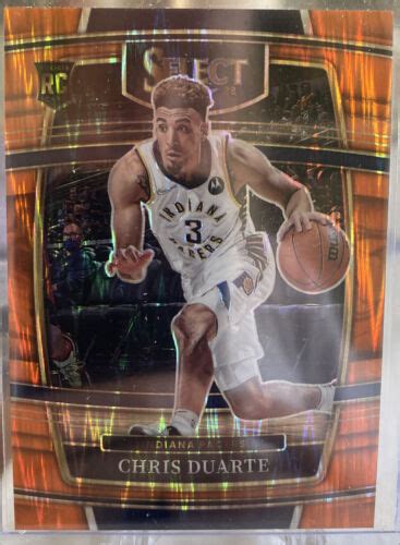 2021 22 Panini Select Chris Duarte RC Concourse Orange Flash Prizm SP