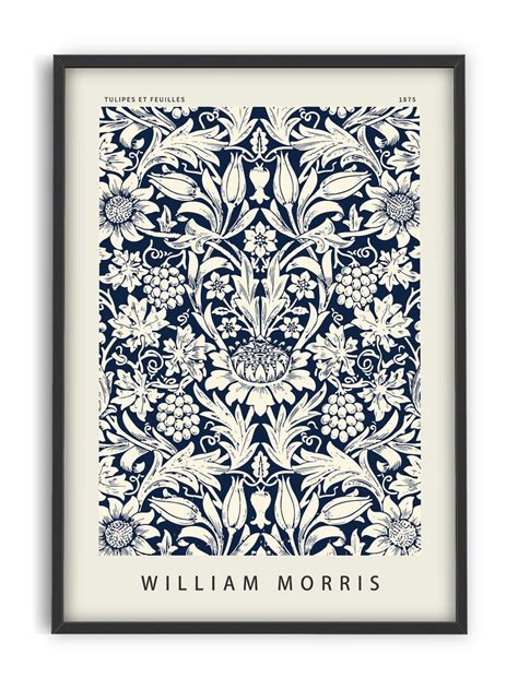 William Morris Tulipes Et Feuilles William Morris Art Poster Wall