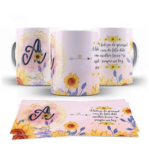 Caneca Personalizada Girassol A Beleza Do Girassol Vem Tomeco Loja De