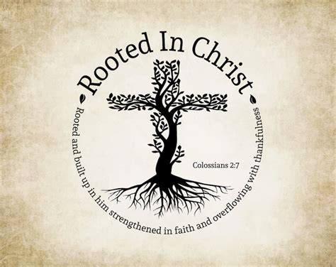 Rooted In Christ Svg Bible Verse Svg Colossians 2 7 Svg Dxf