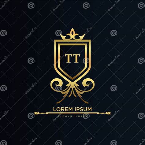 Tt Letter Initial With Royal Templateelegant With Crown Logo Vector